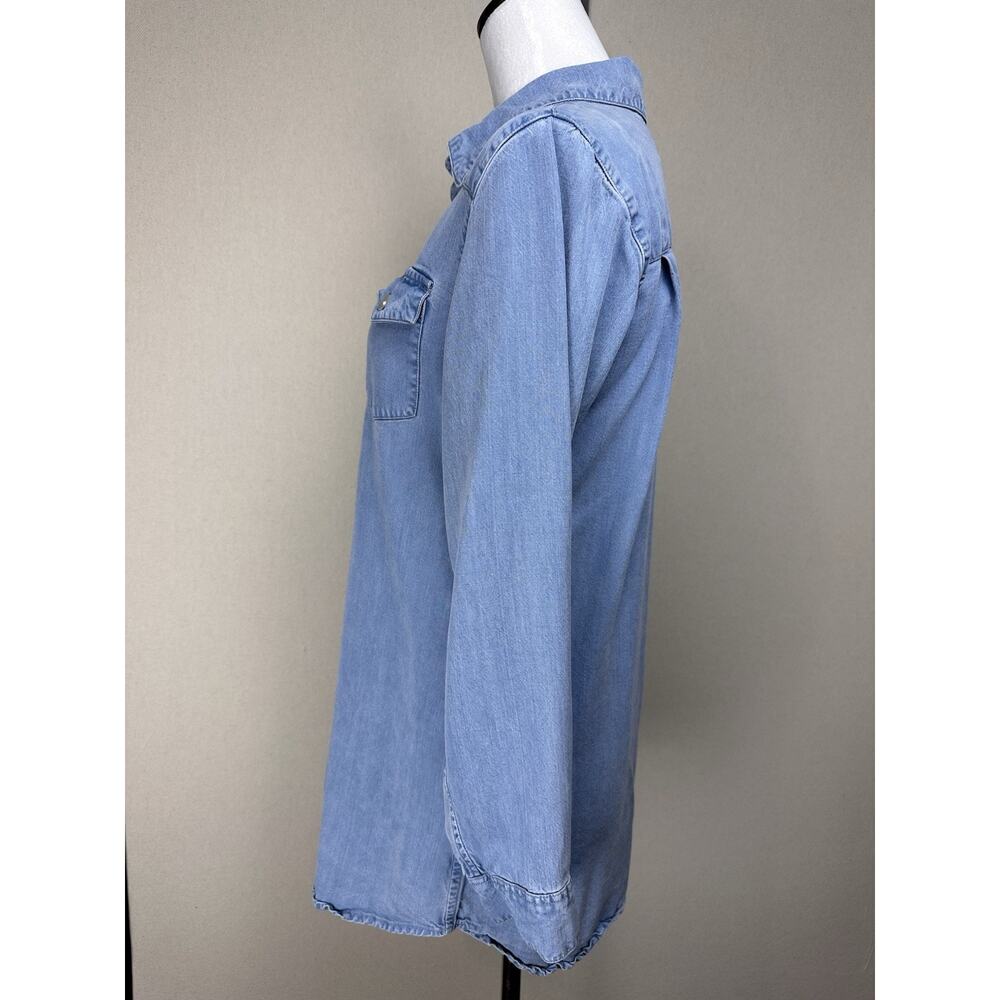 Soft Surroundings Shirt Top Womens Sz S Tencel Lyocell Button Up Long Sleeve - Picture 7 of 16